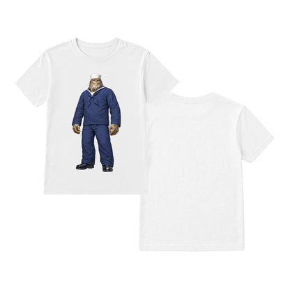 Bigfoot Sasquatch Navy ManGildan 5000  T-Shirt
