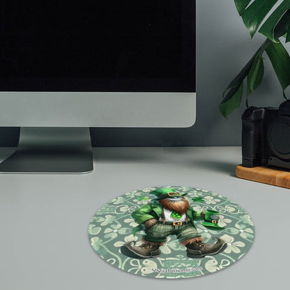 8” Round Mouse pad, Bigfoot / Sasquatch – Anti slip rubber –