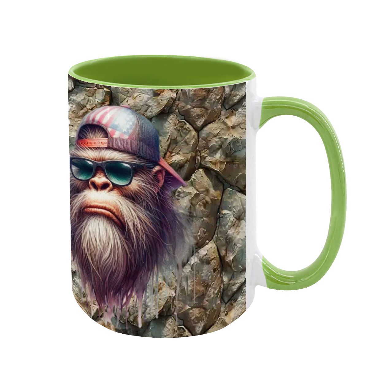 Sarcastic Sasquatch "Do not mistake..", Large 15 Ounce Colorful Mugs – Made In USA