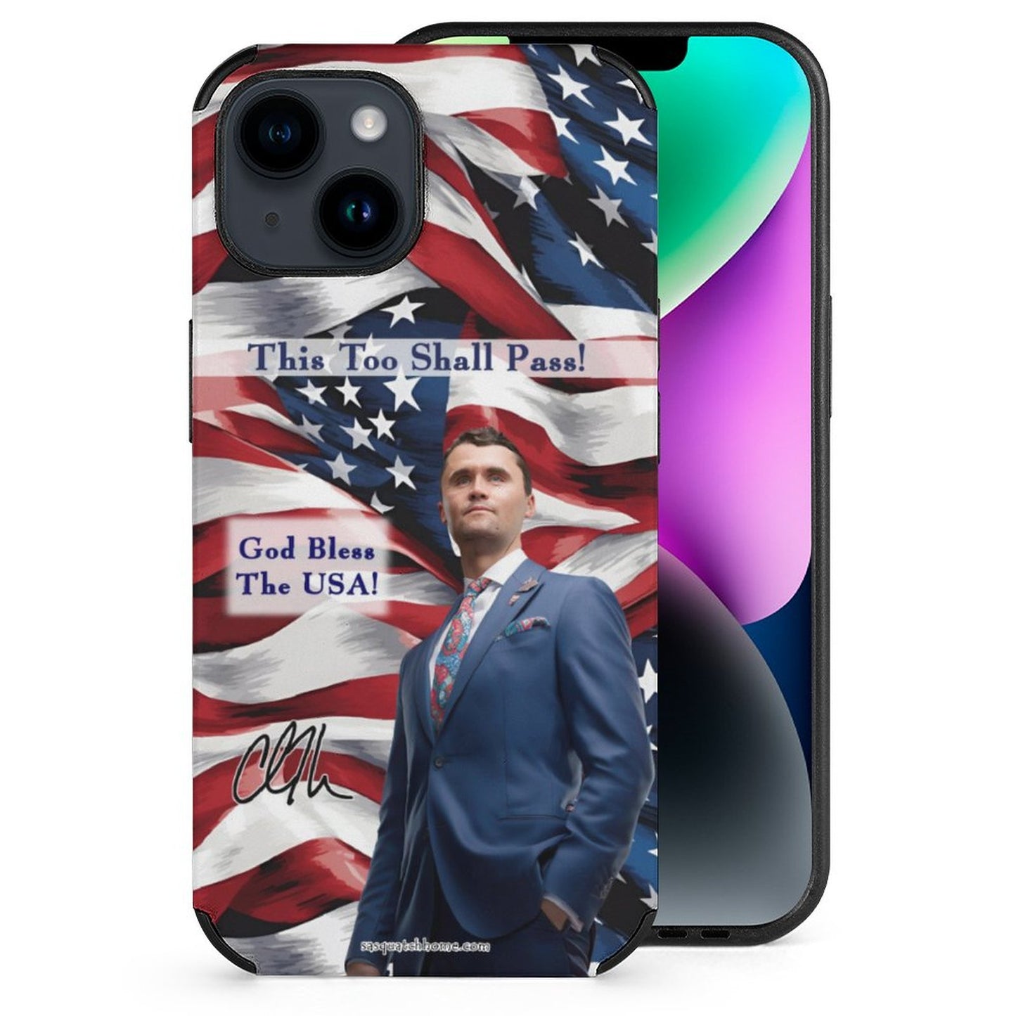 Charlie Kirk Memorial, Microfiber iPhone 14 Cases