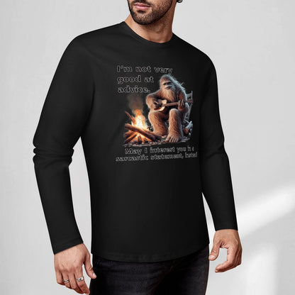 Bigfoot - Sasquatch "I'm not very good..",  Cotton Unisex Long Sleeve T-shirt