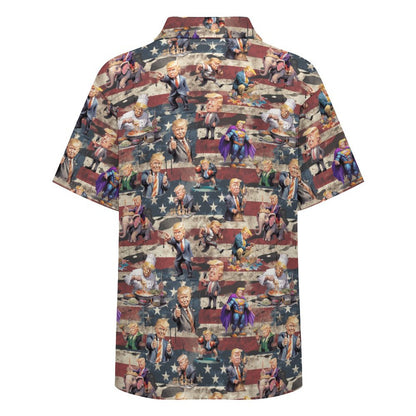 10 Donald Trump Designs, Kids Button Down Polo Shirt