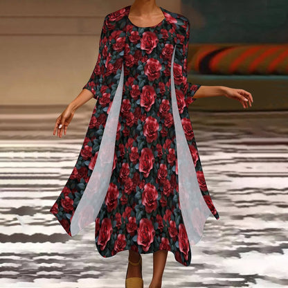 10 Animals, Women’s Long Dress with Cardigan