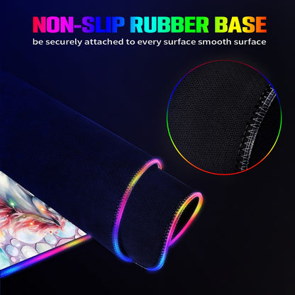 Unicorn Magic, Wireless Charging Gaming Mouse Pads / Mat With Lights - 2 Sizes