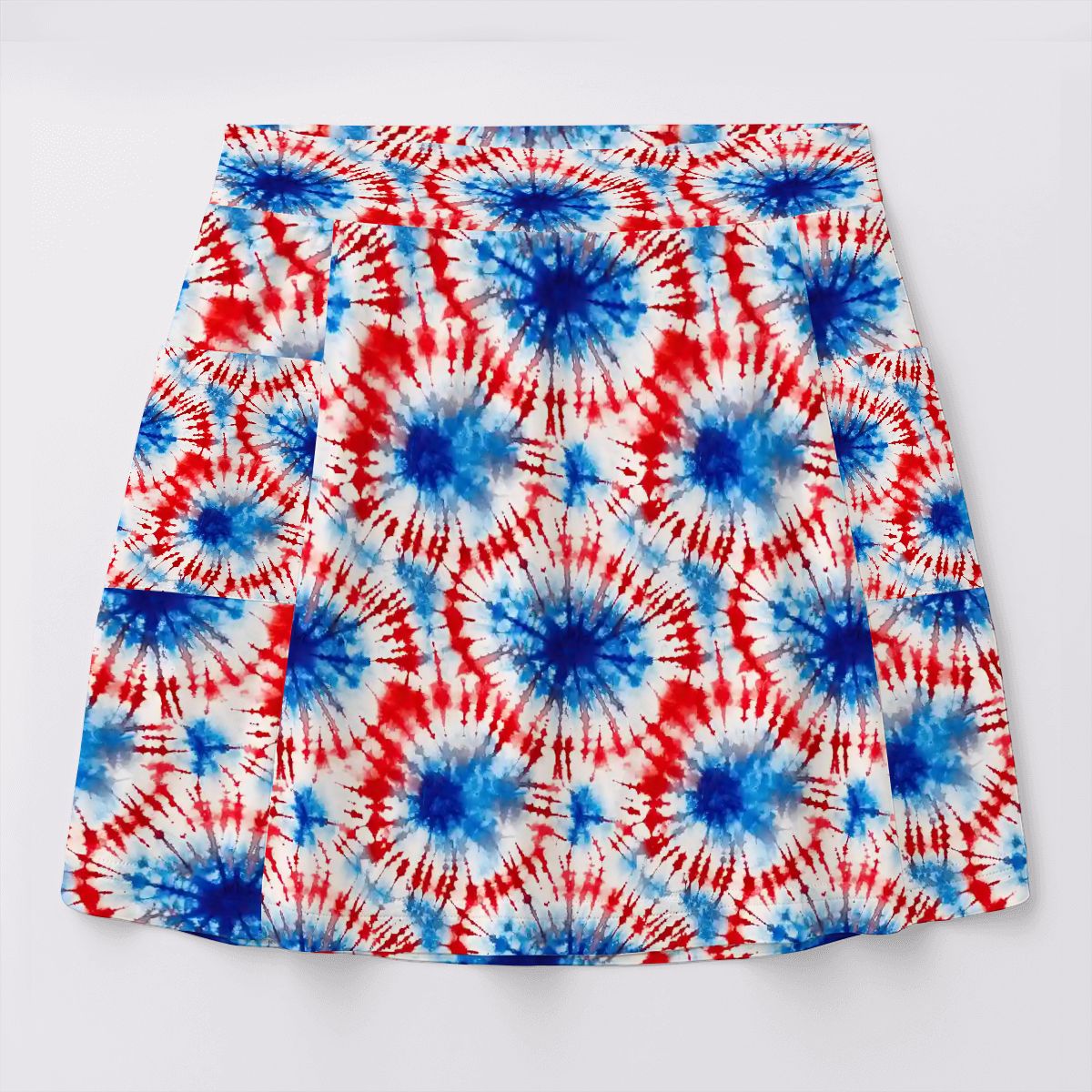 9 Tie Dye Designs, Women’s Milk Silk Sports Skorts with Pockets