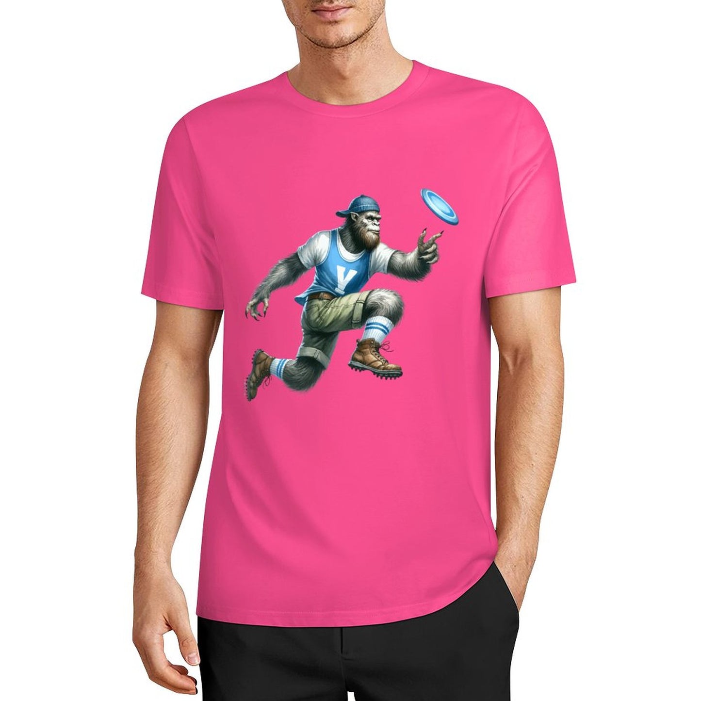 DTF 160gsm Cotton Men's Short Sleeve T-shirt (Front Printing)