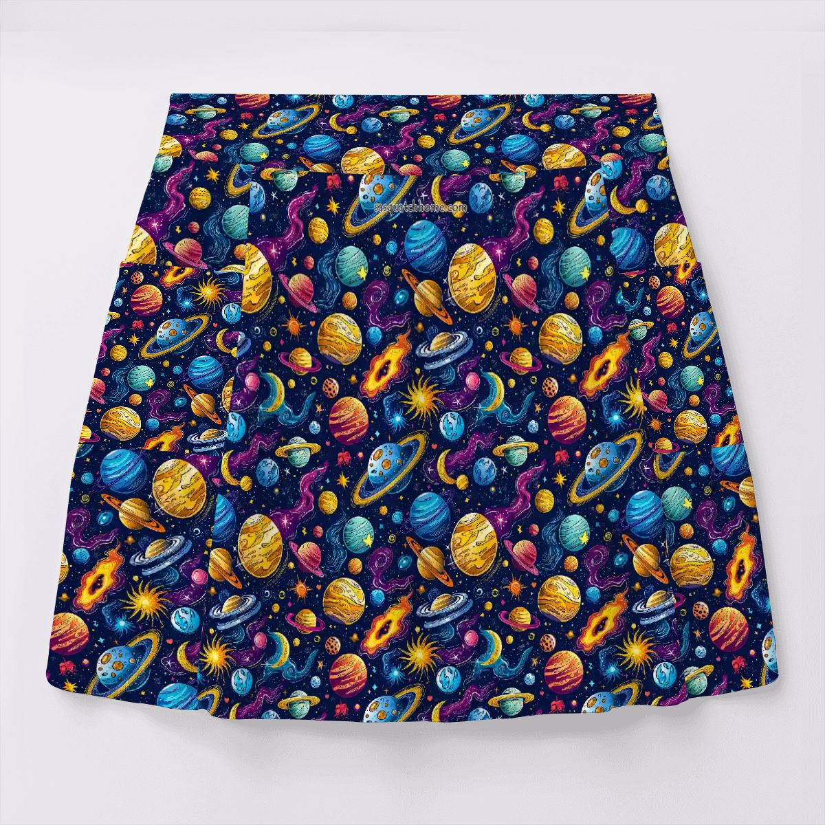 12 Galaxy / Outer Space Designs, Women’s Milk Silk Sports Skorts with Pockets