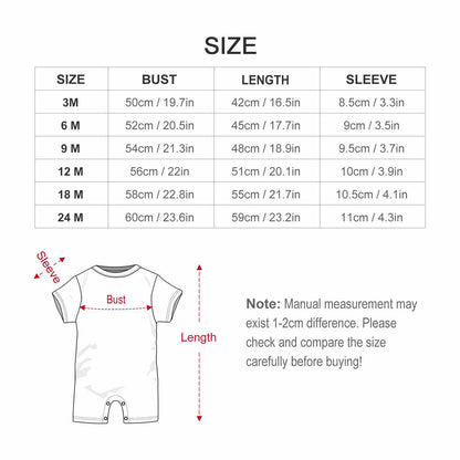 16 Misc Designs, Faux Cotton Short Sleeve Baby Bodysuit Romper