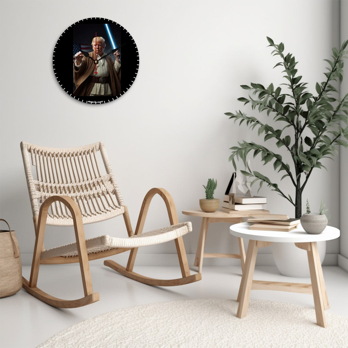 Donald Trump Jedi, Wooden Wall Clock