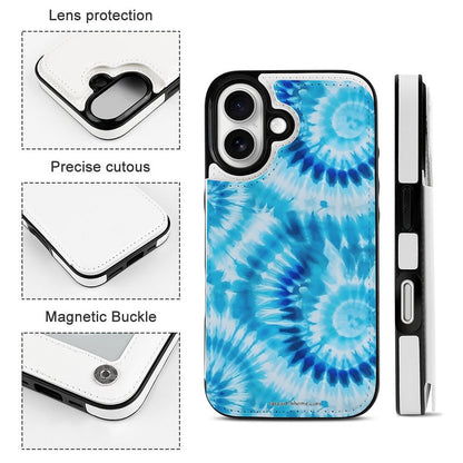 19 Tie Dye Designs, iPhone 16 Faux Leather Wallet Case