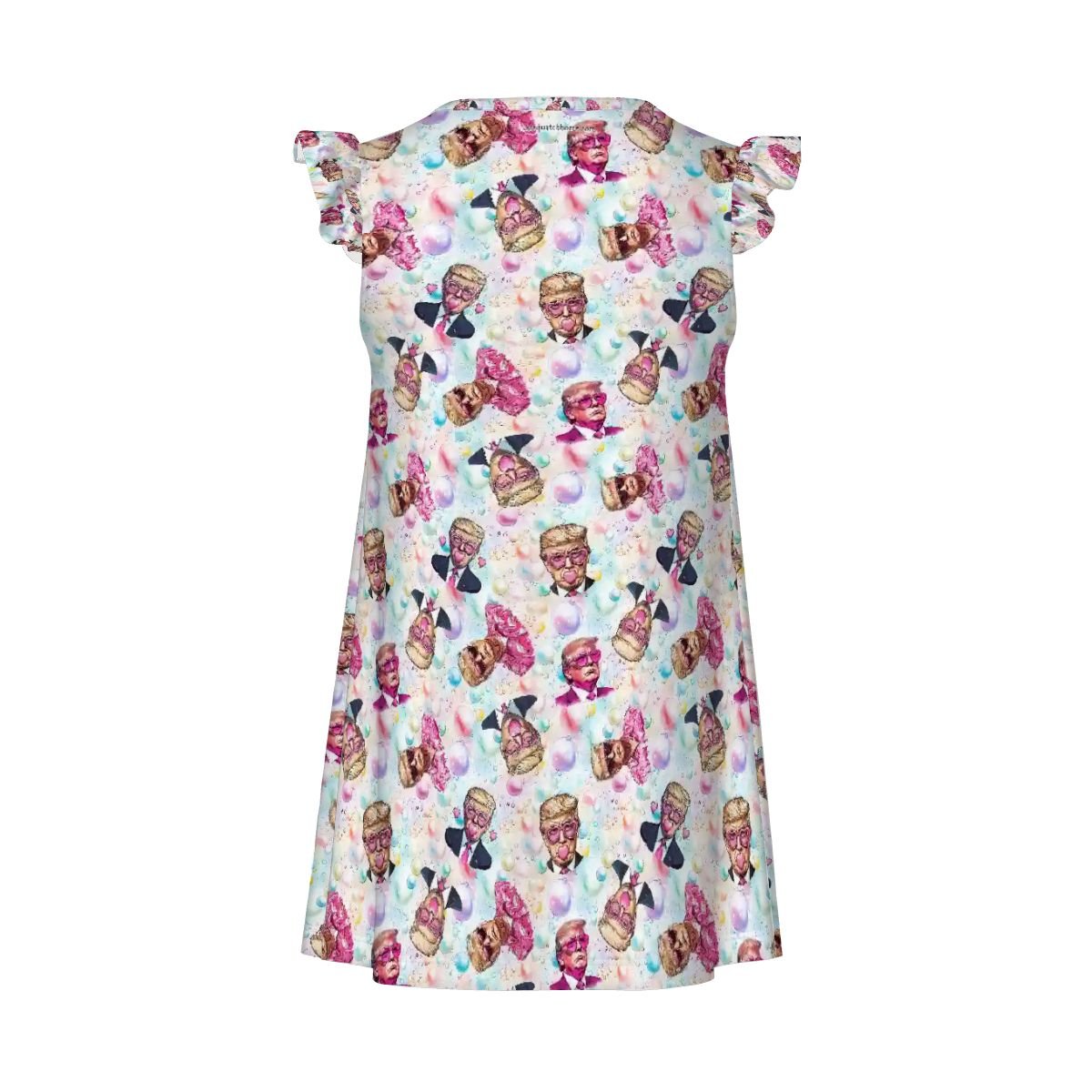 20 Donald Trump Designs, Girl's Flutter Sleeve Nightgown