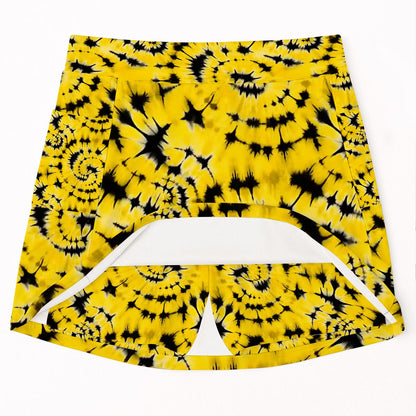 10 Tie Dye Designs, Women’s Milk Silk Sports Skorts with Pockets