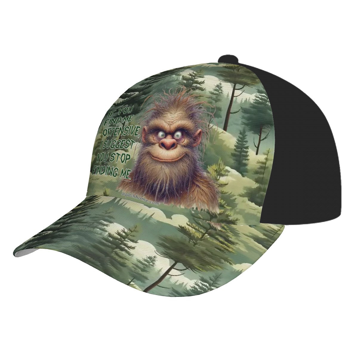 Bigfoot, Sasquatch, "If you find me offensive.." Baseball Cap, Polyester Twill