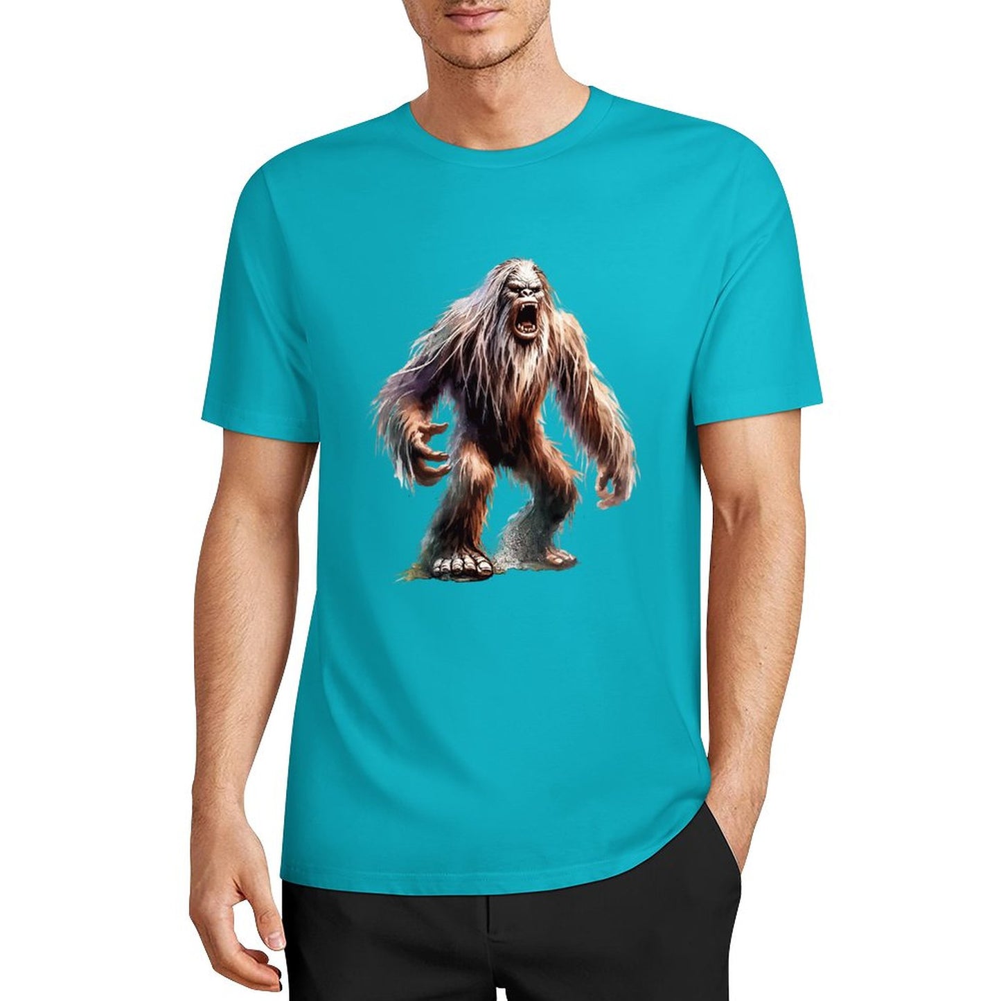 Bigfoot - Sasquatch Scary Short Sleeve Cotton T-Shirt