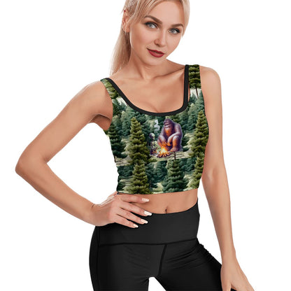 Bigfoot / Sasquatch Alien, Women’s Strappy Sports Bra, Yoga Top