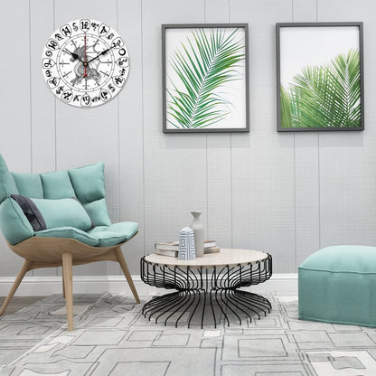 Dragon Themed, B & W Wooden Wall Clock