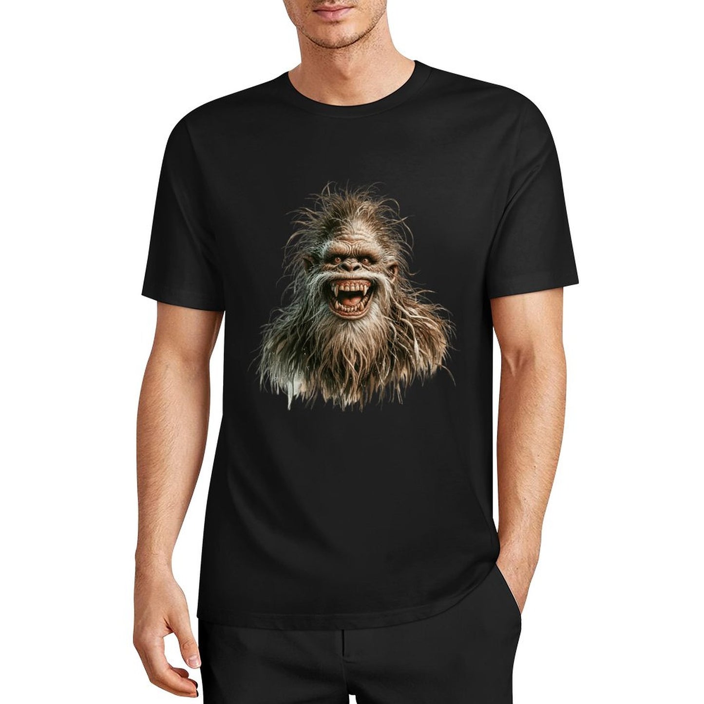 Bigfoot - Sasquatch Silly Short Sleeve Cotton T-Shirt