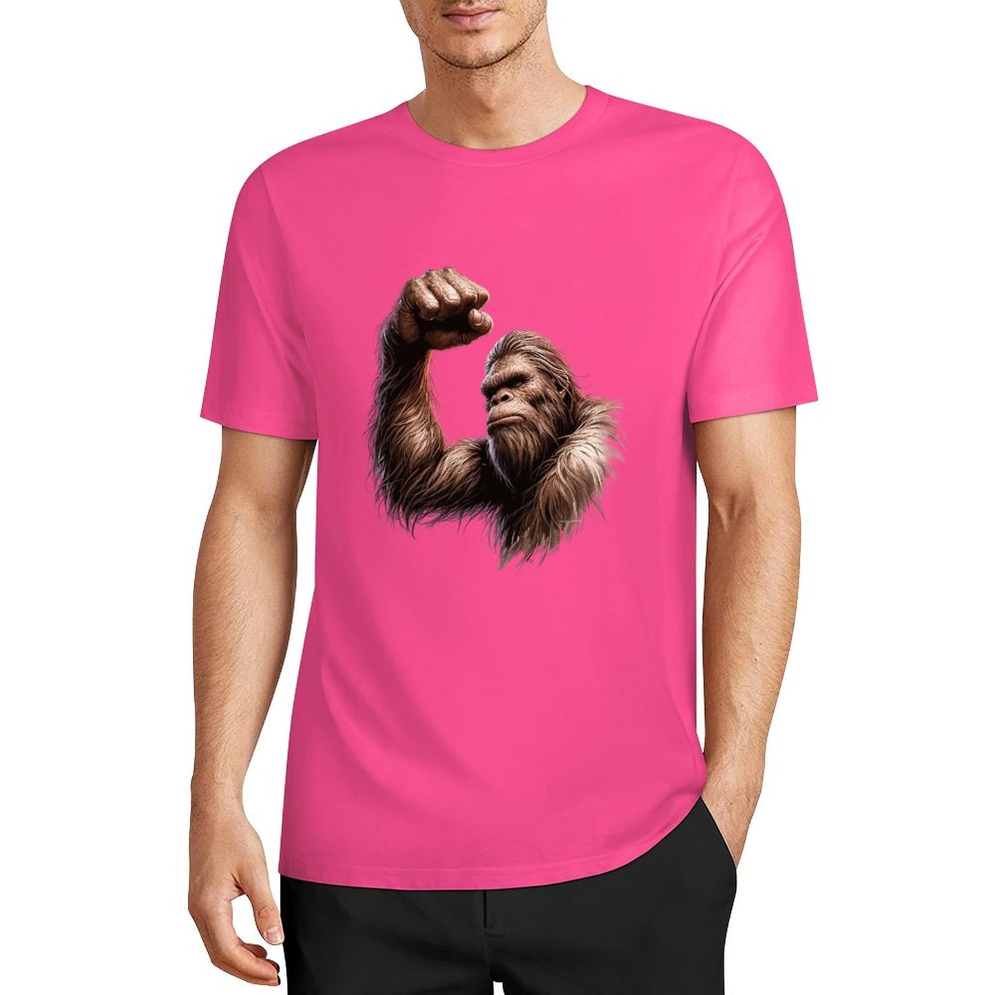 Bigfoot - Sasquatch Big Muscle Short Sleeve Cotton T-Shirt
