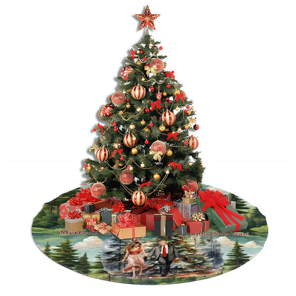 Donald & Melania Trump, Plush Christmas Tree Skirt – 3 Sizes