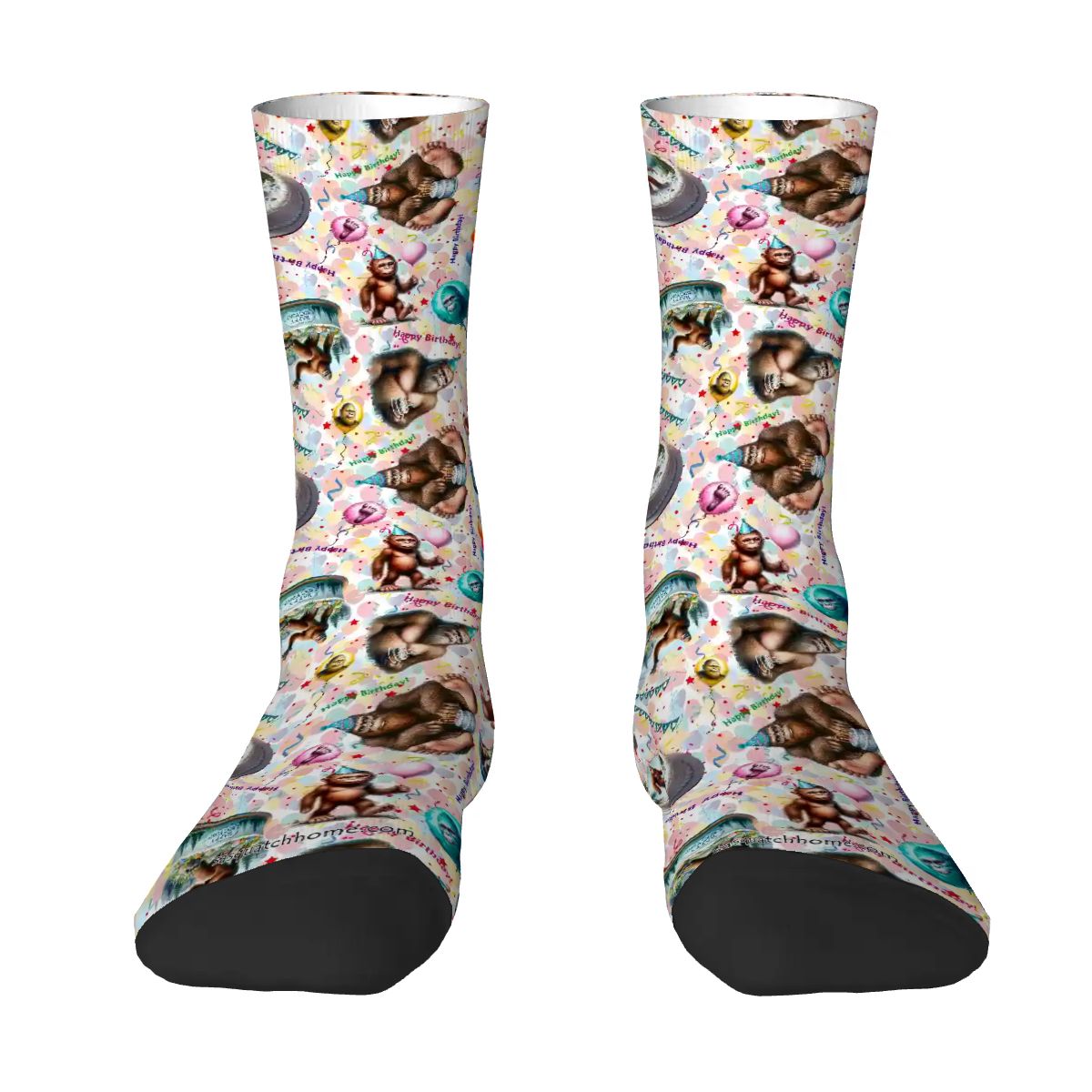 20 Bigfoot / Sasquatch Designs, Polyester Crew Socks