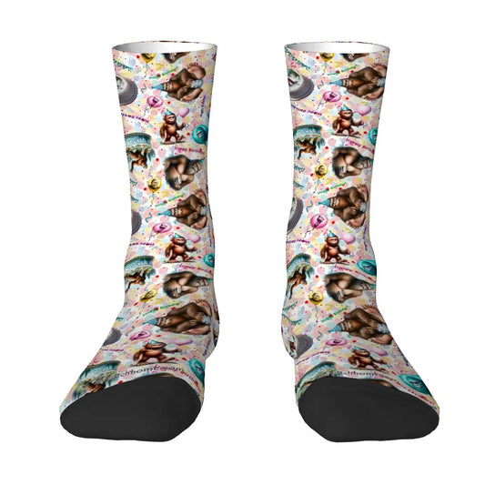 20 Bigfoot / Sasquatch Designs, Polyester Crew Socks