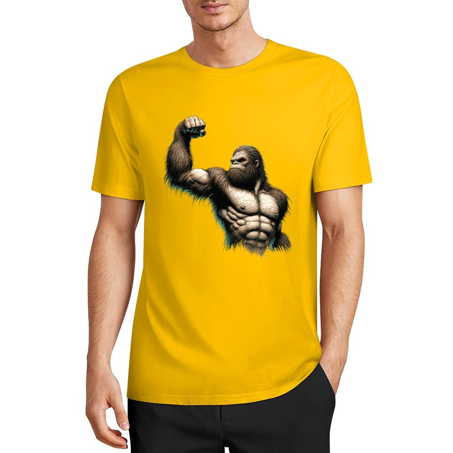 Bigfoot - Sasquatch Muscle Short Sleeve Cotton T-Shirt