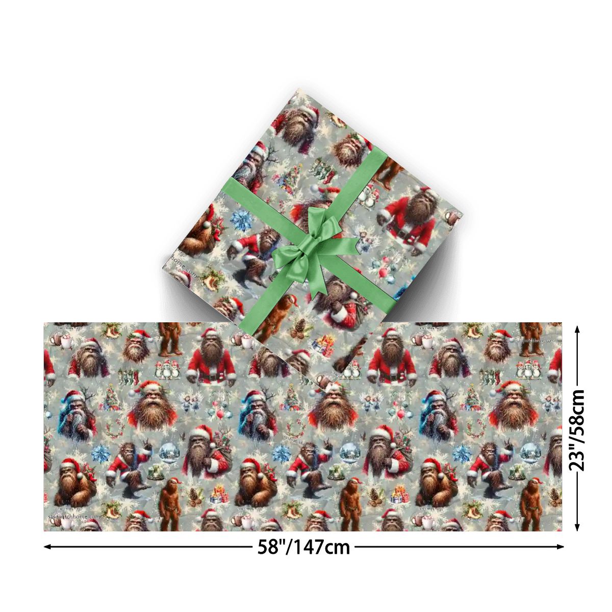 20 Bigfoot / Sasquatch Designs, 3 Pack Gift Wrapping Paper Sheets