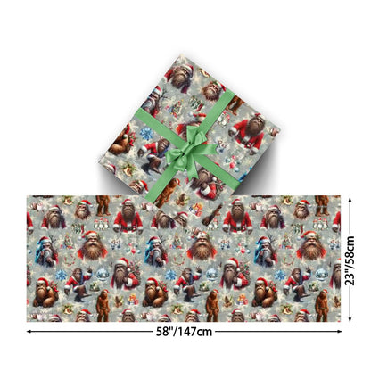 20 Bigfoot / Sasquatch Designs, 3 Pack Gift Wrapping Paper Sheets