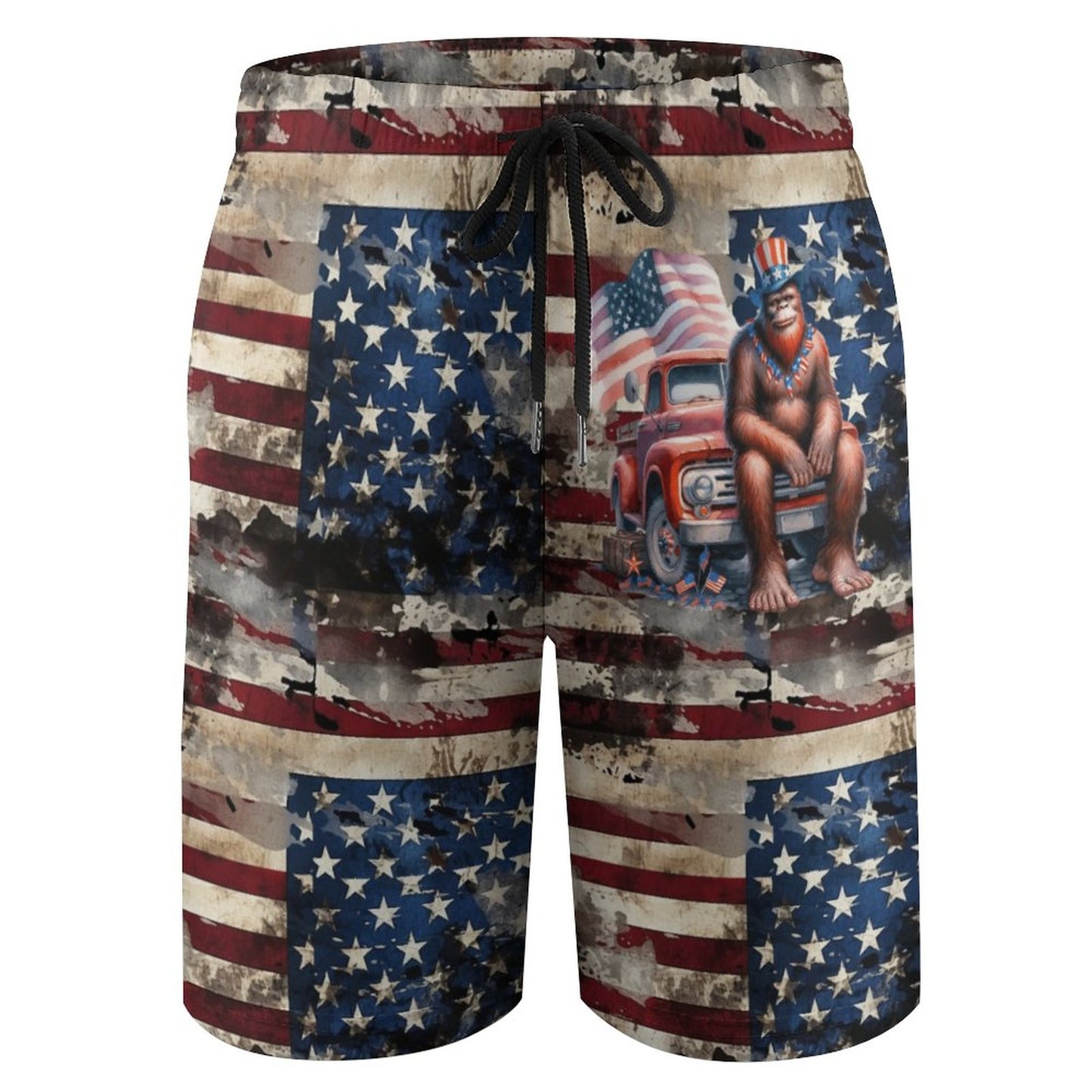 Patriot Bigfoot, Sasquatch, Children’s Beach Pants, Swim Shorts