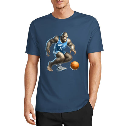 Bigfoot - Sasquatch Basketball Short Sleeve Cotton T-Shirt