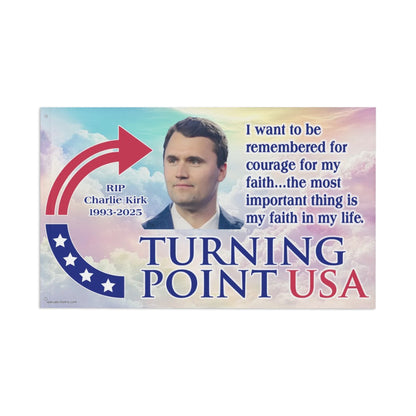 Charlie Kirk Three Layer Outdoor Double Sided Flag, 3’ x 5’