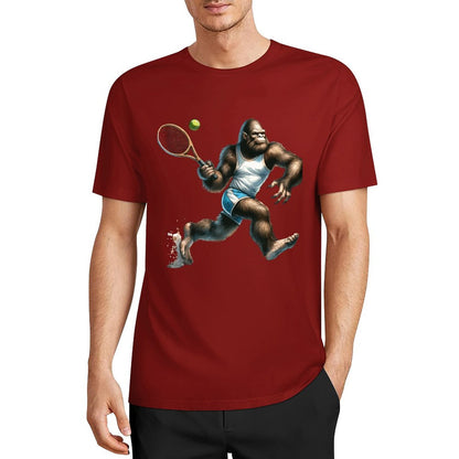 Bigfoot - Sasquatch Tennis Short Sleeve Cotton T-Shirt