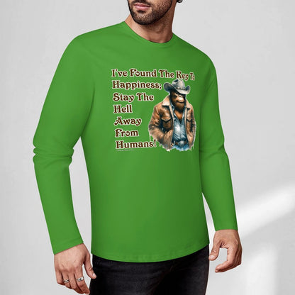 Cowboy Bigfoot / Sasquatch, "I found the key...", Cotton Unisex Long Sleeve T-shirt