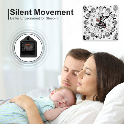 Native American Square Wall Clock