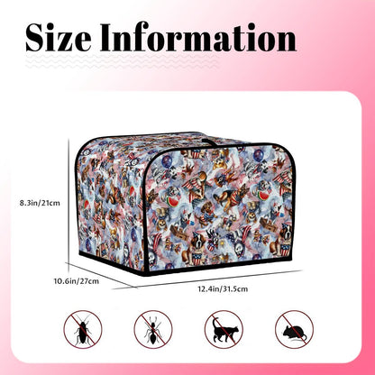 8 Patriot Animal Designs, 4 Slice Toaster Cover