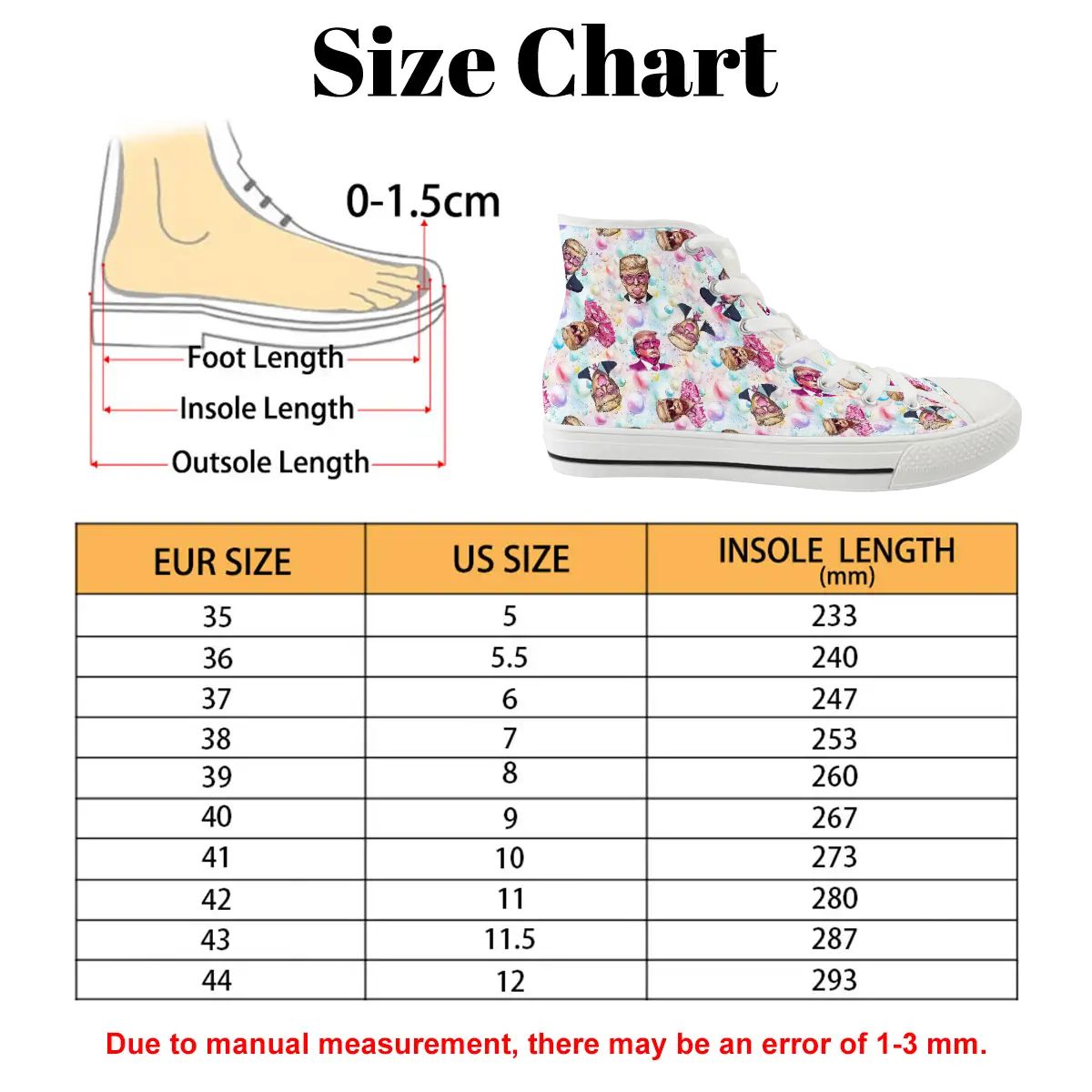 20 Donald Trump Designs, Women's High Top Canvas Shoes