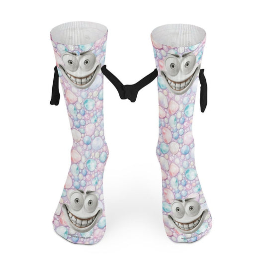 Sinister Faces, Magnetic Holding Hands Funny Socks – PERSONALIZE FREE