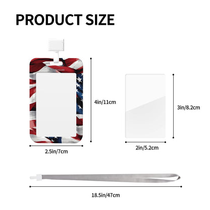 Patriotic Sasquatch Girl - Durable Double Sided Badge Holder