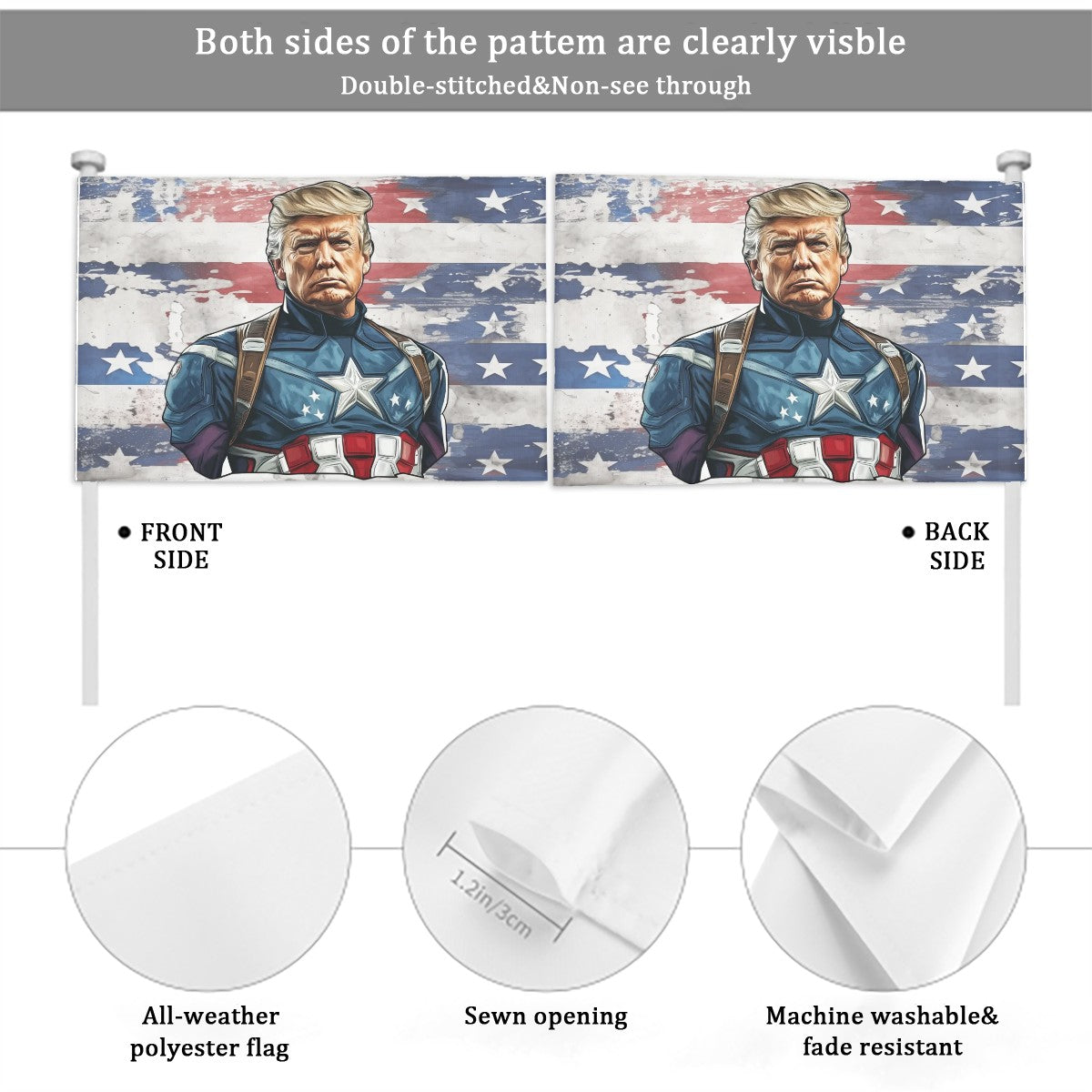 Captain trump Car Flag