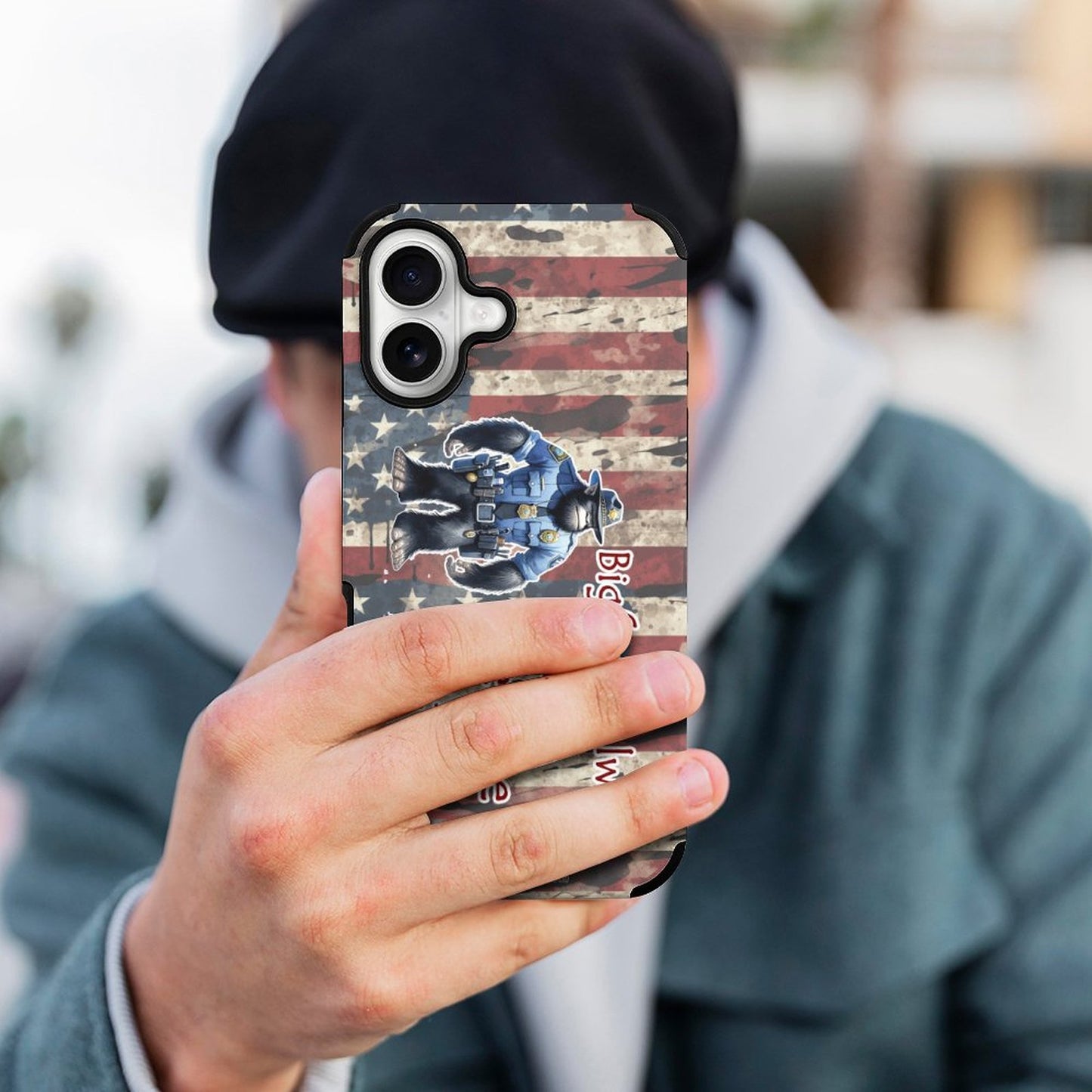 Bigfoot / Sasquatch "Bigfoot always backs..", Microfiber iPhone 16 Cases