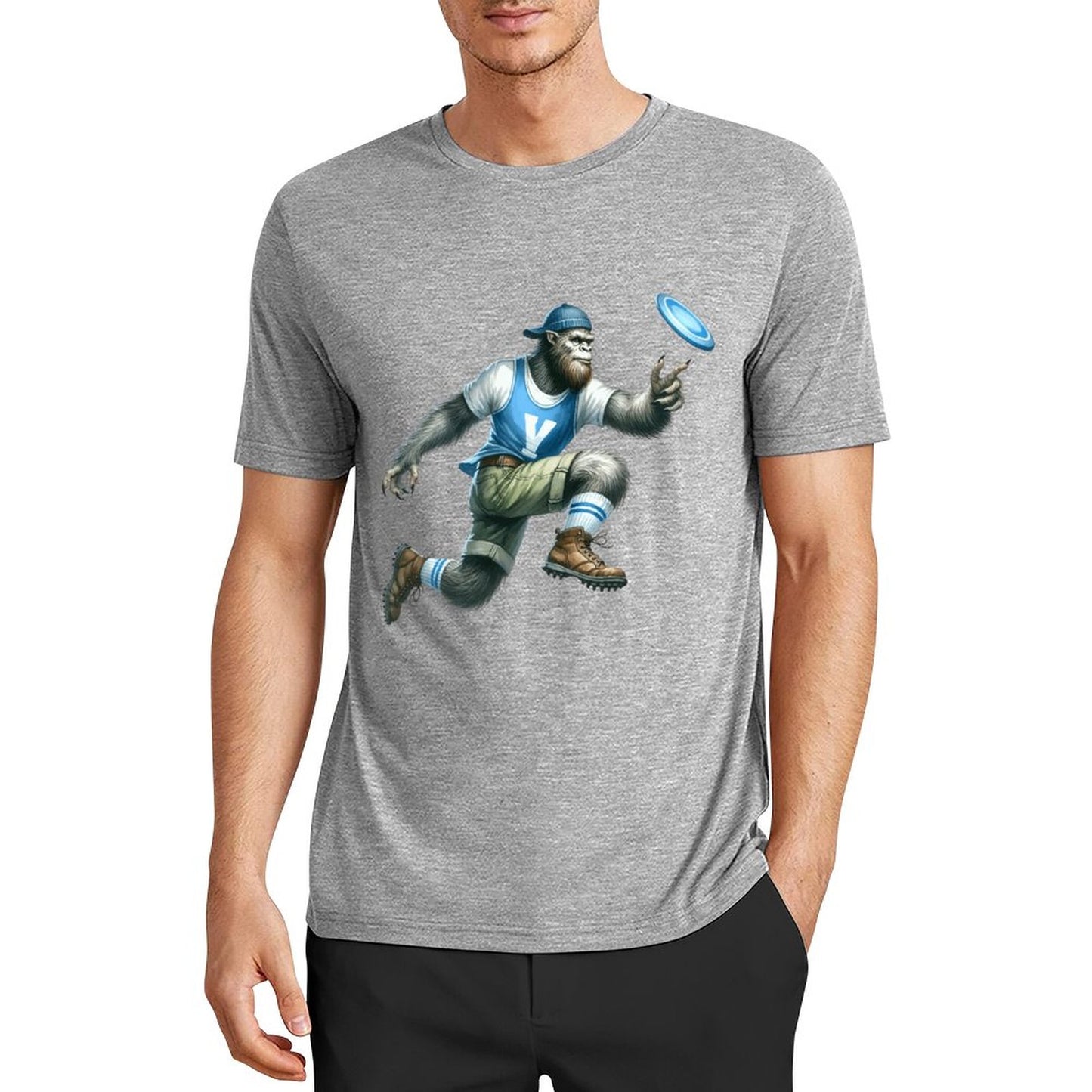 DTF 160gsm Cotton Men's Short Sleeve T-shirt (Front Printing)
