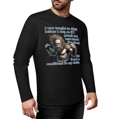 Bigfoot - Sasquatch "I was taught..",  Cotton Unisex Long Sleeve T-shirt