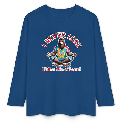 Bigfoot / Sasquatch "I never lose...", Cotton Unisex Long Sleeve T-shirt