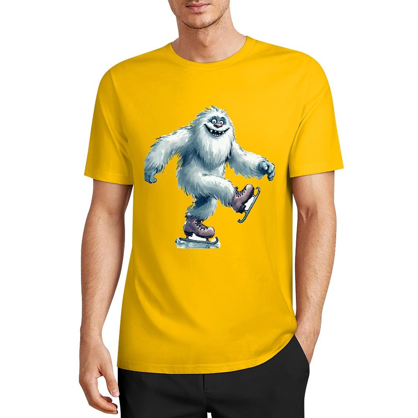 Bigfoot - Sasquatch Yeti Skate, Short Sleeve Cotton T-Shirt