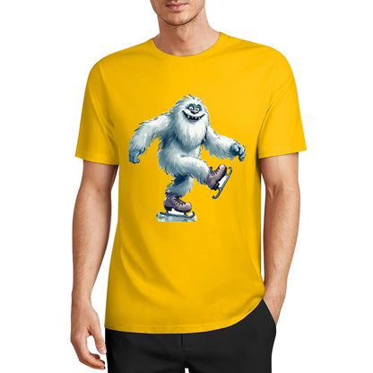Bigfoot - Sasquatch Yeti Skate, Short Sleeve Cotton T-Shirt