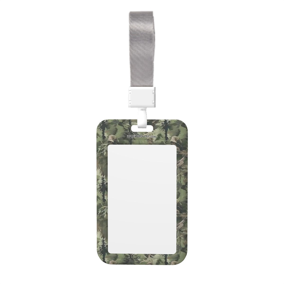 Sasquatch Bigfoot Army "I've got your back", Durable Double Sided Badge Holder