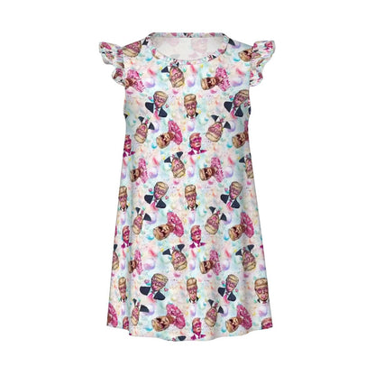 20 Donald Trump Designs, Girl's Flutter Sleeve Nightgown