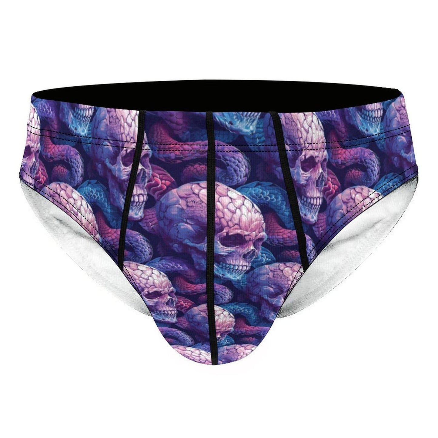 Purple Skulls, Men’s Silk Briefs Underwear