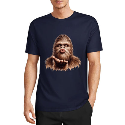 Bigfoot - Sasquatch Blow Kiss Short Sleeve Cotton T-Shirt