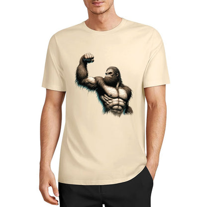 Bigfoot - Sasquatch Muscle Short Sleeve Cotton T-Shirt